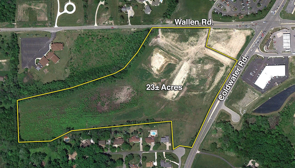 23 Acres Zoned Commercial Property Coldwater Villages Schrader Real Estate and Auction Co