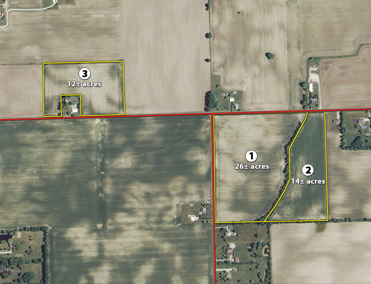 52.8+/ Acres Offered in 3 Tracts, HARDIN LAND AUCTION Schrader Real
