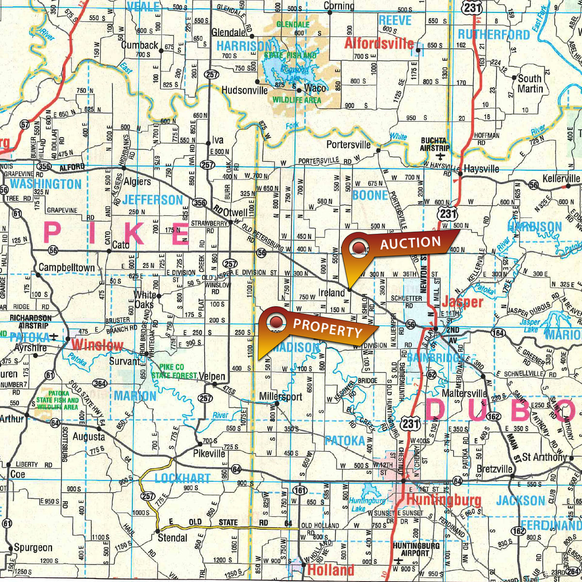 REAL ESTATE AUCTION REAL ESTATE LAND AUCTION 57 +/ ACRES OFFERED