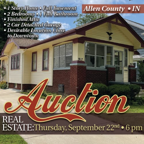 REAL ESTATE AUCTION REAL ESTATE AUCTION ALLEN COUNTY, INDIANA Schrader Real Estate and
