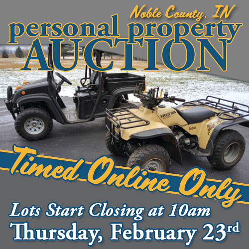 PERSONAL PROPERTY AUCTION - TIMED ONLINE ONLY PERSONAL PROPERTY