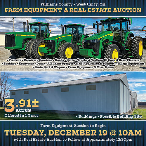 December 2nd Online Only Auction - Adam's Auction & Real Estate