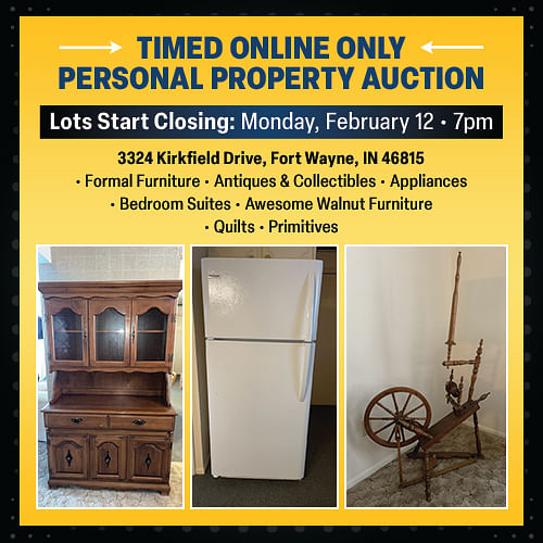 PERSONAL PROPERTY AUCTION - TIMED ONLINE ONLY PERSONAL PROPERTY AUCTION ...